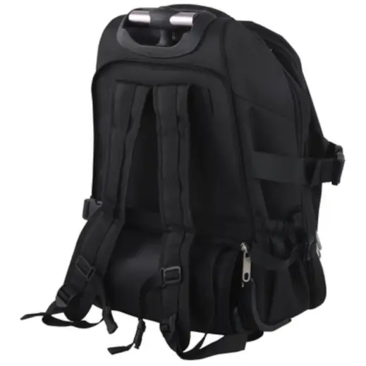 1680D Trolley Laptop Backpack Black Back Angle